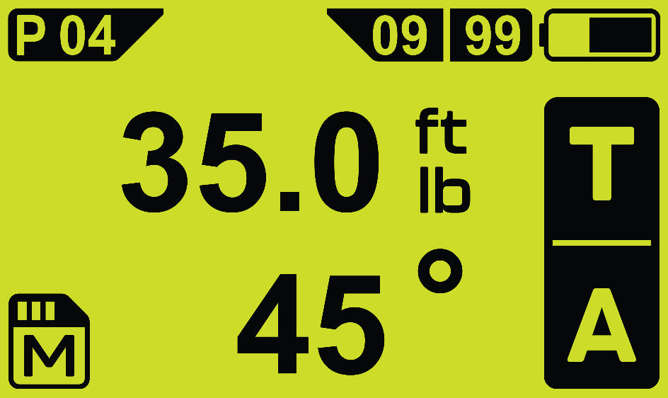 Q-View color TFT display showing torque and angle
